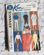 Vintage Early 1960s Advance Group E Mattel Ken Barbie Boyfriend Clothing Pattern picture