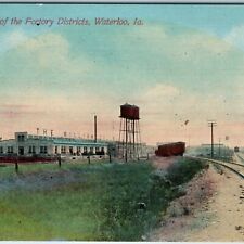 c1910s Waterloo, IA Downtown Industrial Galloway Factory Watertower Railway A226 picture