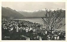 Locarno Lago Maggiore Switzerland Aerial View RPPC Real Photo Postcard picture