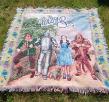 Vintage Wizard of Oz Tapestry Throw Blanket Mohawk Made In USA picture
