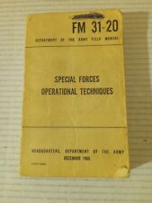 Army Field Manual FM 31-20 Special Forces Operational Techniques 1965 picture