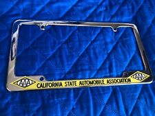NOS vintage California State  Automobile Association AAA License Plate Frame picture