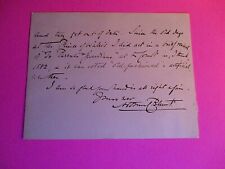 Signed Letter, Arthur Cecil Blunt, (1843-1896) English Actor Comedian Autograph picture
