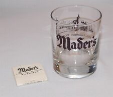 2 Vtg Mader's German Restaurant Milwaukee 1980s Rocks Glasses 85th Anniversary picture