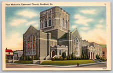 Postcard Linen First Methodist Episcopal Church C1947 Bradford, PA B6 picture