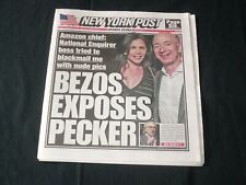 2019 FEBRUARY 8 NEW YORK POST NEWSPAPER - BEZOS EXPOSES PECKER - TRIED BLACKMAIL picture