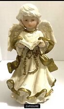 VINTAGE, SINGING ANGEL WITH GOLD ACCENTS, 5.25