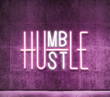 15.75''x9.84''Hustle Humble LED Neon Light Sign Lamp Wall Acrylic Background picture