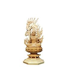 Buddha statue, wood carving, Fudo Myoo, Buddhist altar statue, ornament, boxwood picture