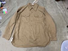 WWII US ARMY M1937 M37 WOOL ENLISTED & NCO COMBAT FIELD SHIRT-LARGE picture