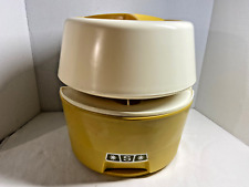 Vintage 1970s Rubbermaid  Spin-a-bin Kitchen Canister Set Harvest Gold W/2 Scoop picture