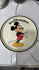 Mickey Mouse Vintage Walt Disney World Metal Tray Souvenir Tin Enamel 1970-80’s picture