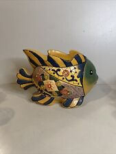 Vintage Fish Planter Large Colorful Fish Decor Piece 1980s Italy picture