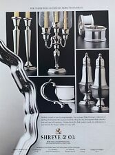 1990 SHREVE & Co Sterling Birks Mark An Elegant Addition to Any Table PRINT AD picture