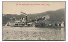 Steamer Steamboat Muskingum River MCCONNELSVILLE MALTA OH Ohio Vintage Postcard picture