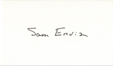 Sam Ervin US Senator signed index card AMCo COA 19592 picture