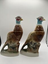 2 Vintage 1961 Jim Beam Whiskey Regal Decanter Ring Necked Pheasant EMPTY picture