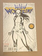 ALL NEW WOLVERINE #1 TCH J SCOTT CAMPBELL BLACK WHITE VARIANT picture
