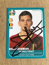 Dennis Praet, Belgium 🇧🇪 Panini UEFA Euro 2020 hand signed picture