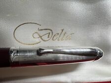 Delta Pen Fountain Pen Silver Solid 925 Italian Vintage Years 1970 picture