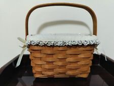 2001 Longaberger Dresden Basket With Fabric Tie-On and Plastic Insert picture