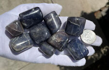 US SALE SEE VIDEO 236g LOT 9 LRG BLUE IOLITE TUMBLES TUMBLED STONES HIGH QUALITY picture