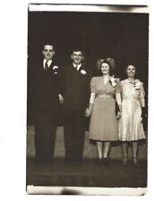 c1930 Group Of 2 Men 2 Women Wedding Beautiful Gorgeous RPPC Real Photo Postcard picture