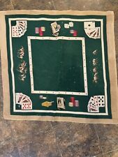 RARE Vintage Handmade Needlepoint Card Table Game Table Cover Bridge Poker picture