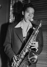 Tennis Player Althea Gibson Playing The Saxophone, Circa 1950 Old Photo picture