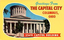 Columbus, Ohio, State Capitol Building, downtown Columbus, Smiling Postcard picture