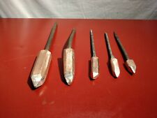 5 Antique Soldering Irons,  Tinsmith Vintage Roofing Soldering   Copper picture