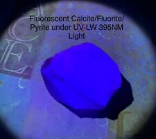 Fluorescent Calcite, Fluorite, & Pyrite Stone From Morocco 87g Almost 2in picture