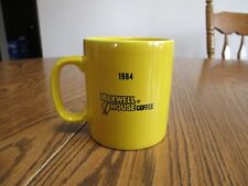 RARE 1984 MAXWELL HOUSE COFFEE MUG YELLOW A LITTLE COUNTRY BISKITS IN YOUR MOUTH picture