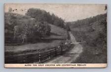 West Chester & Coatesville Trolley Route ~ Antique Downingtown Pennsylvania 1908 picture