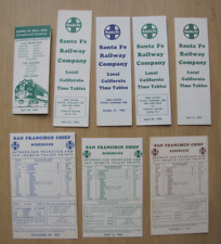 ATSF SANTA FE Lot of 8 California Regional Public Timetables: 1962-70 picture