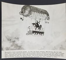 1962 Equestrian Horse Hot Air Balloon Tetu Brissy History Flight Vtg Press Photo picture