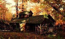 Postcard old sugarhouse, trademark of typical New England, maple syrup & sugar picture
