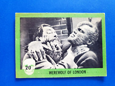 1961 Nu-Card Horror Monster Green Series Card #20 Werewolf of London - Gray Back picture