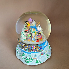 Vintage 1994 Disney  Snow Globe Mickey Frosty the Snowman Music Snow Blower picture
