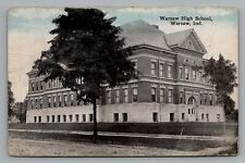 Warsaw High School Warsaw IN 1915 Cancel Wavy 13 Star Flag Caroline Sharpless picture