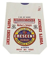 Vintage Crescent Voight's Flour Cake Pastry 5lb Bag Advertising Grand Rapids MI picture