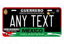 Guerrero 2012 Red GRN Mexico Custom Black License Plate Auto ATV Motorcycle bike picture