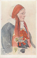 Josef Manes - Zena z Jihlavy Jihlava Czech type folk costume vintage postcard picture