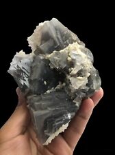 750GM Fluorite Combine with Calcite Crystal Specimen from Pakistan picture