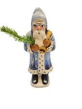 Vaillancourt Miniature Father Christmas with Bag Chalkware Holiday Figurine picture