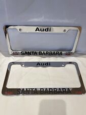 Audi Santa Barbara Dealership License Plate Frame Set Solid Chrome Mint picture