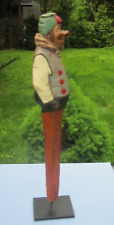 Vintage Figural Paper Knife - Hand Carved & Hand Painted picture