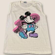 Vintage 1980’s Original Disney Mickey Mouse White Tank Top Shirt Women’s Small picture