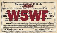 QSL 1931 Shreveport Louisiana    radio card picture