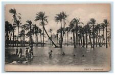 Early Cairo Egypt Postcards Lot of 2 Birds Eye General View People Swimming picture